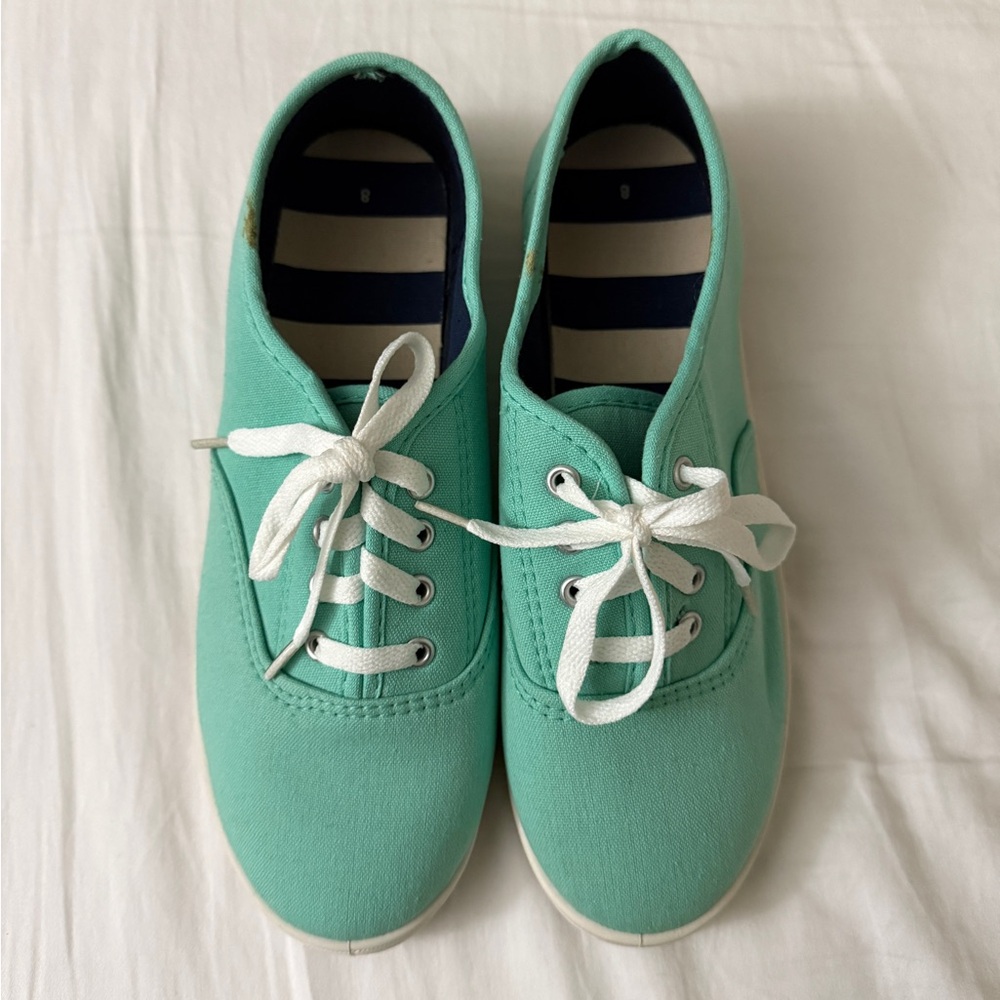 Mint Green Canvas Sneakers